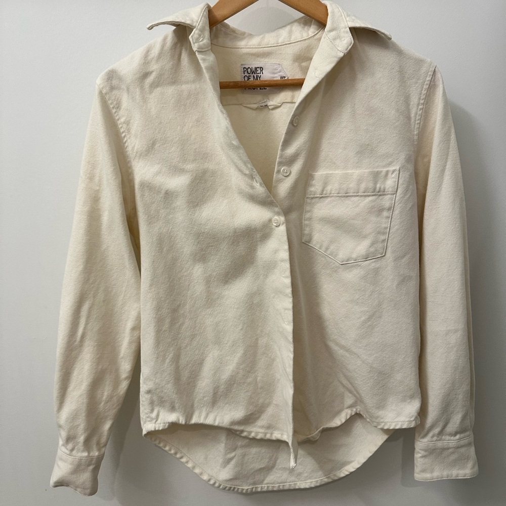 Cream Button Down Shirt